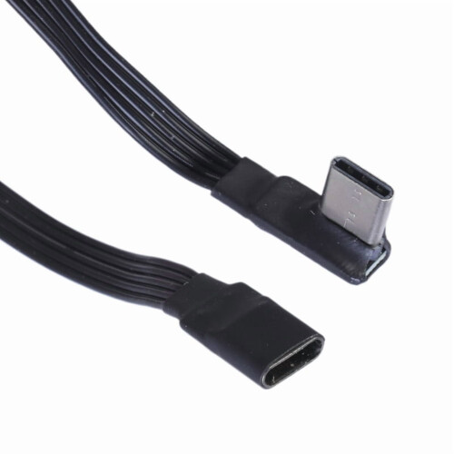 Cábla síneadh USB C go C cothrom 90 céim 1m 18W 480Mbps 2