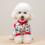 Hundepyjama, roter Schneemann-Muster, Rüschen-Einteiler, 1-teilig 5