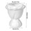 Plastblomstervase buet romersk stil 4L 3