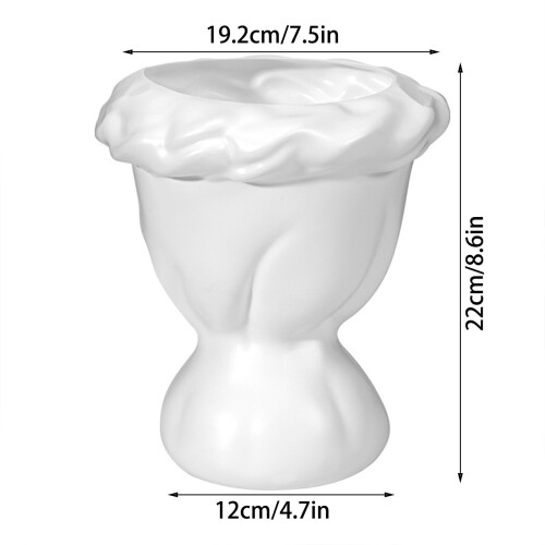 Plastblomstervase buet romersk stil 4L 2