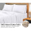 Drap plat Queen 100 % percale de coton peigné 300 fils/cm² Blanc 3