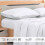 Drap plat Queen 100 % percale de coton peigné 300 fils/cm² Blanc 4