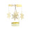 Suporte giratório para velas com design de floco de neve e rena (1 unidade) 2