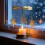 Suporte giratório para velas com design de floco de neve e rena (1 unidade) 5