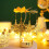 Suporte giratório para velas com design de floco de neve e rena (1 unidade) 6
