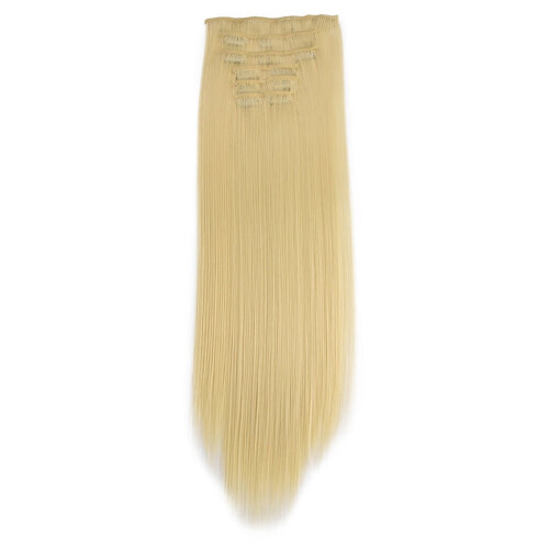 Περούκες με κορδέλα, αληθινά σαν Remy, μακριές extensions μαλλιών με κλιπ σε όλο το 1