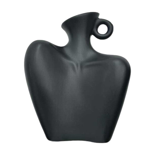Vása Gloinithe Plaisteach Nua-Aimseartha 20cm – Dubh 1