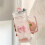 Hitzebeständiger Glasbecher mit Deckel und Strohhalm, 13 oz (ca. 370 ml) 2