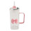 Hitzebeständiger Glasbecher mit Deckel und Strohhalm, 13 oz (ca. 370 ml) 3