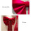 Red plush bow tie decoration for wedding and party backdrops 6