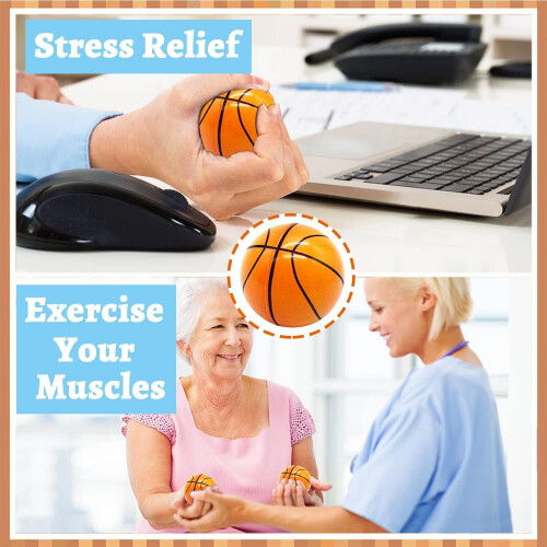 Μίνι μπάλες μπάσκετ με στρες από αφρώδες υλικό 12 τεμάχια 2