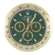 Rolex Daytona Style Gold & Green | Wall Clock