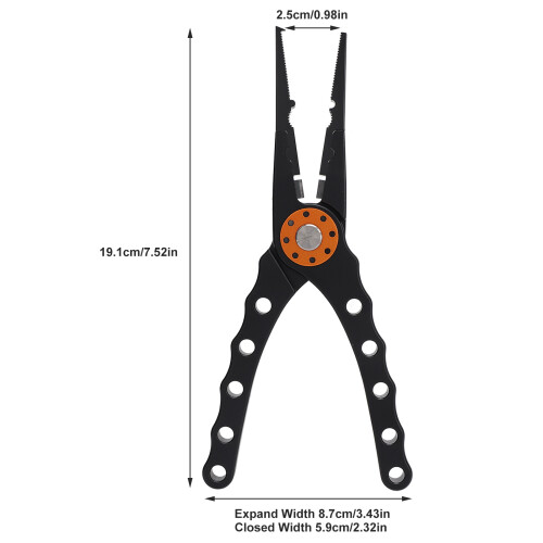 Aluminum Alloy Multi-Functional Fishing Pliers, Black 1
