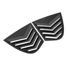 Car E60 2004-2010 Rear Window Shutter Cover Trim Carbon Fiber Style