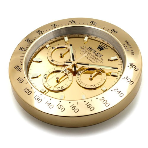 Rolex Daytona Style, Full Gold | Wall Clock 2