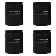 Bougies parfumées de luxe pour hommes, lot de 4, Velours Rose et Bois de Cèdre