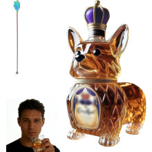 Carafe Corgi, bouteille à whisky originale en forme de corgi, carafe en verre amusante en forme d'animal, objet de décoration pour bar à la