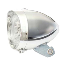 Retro3-LED-pyörän ajovalo, hopeinen akkuvalaisin, 160 valokeila – yhteensopiva retro-/maasto-/maantiepyörien kanssa