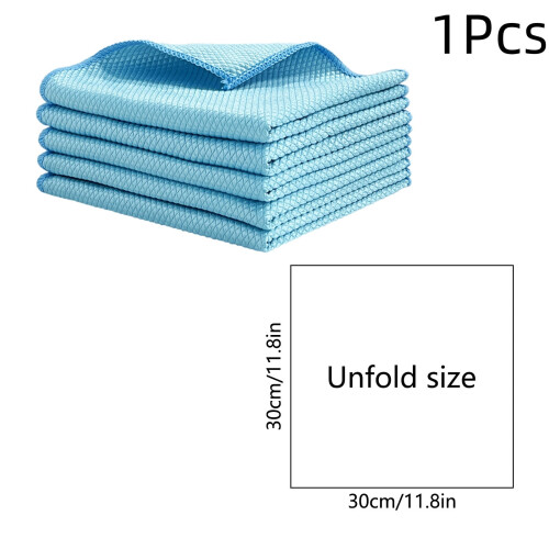 Microfiber Cleaning Cloth Fish Scale Pattern 1 Pack 2