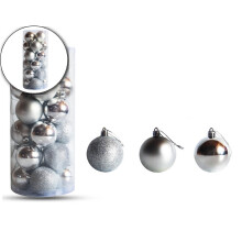 24 boules de Noël incassables en plastique pour sapin – Décorations de fêtes, compatibles avec les crochets de sapin standard