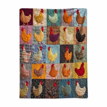 Chicken Flannel Blanket Soft Plush Fleece Throw