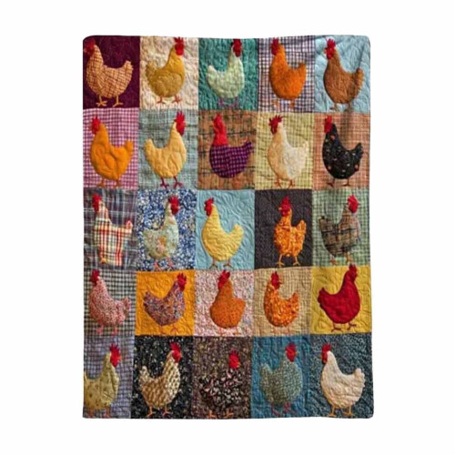 Chicken Flannel Blanket Soft Plush Fleece Throw