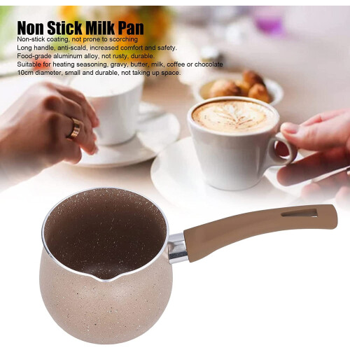 Mini saucepan nonstick 0.8 qt with handle and pour spout 2