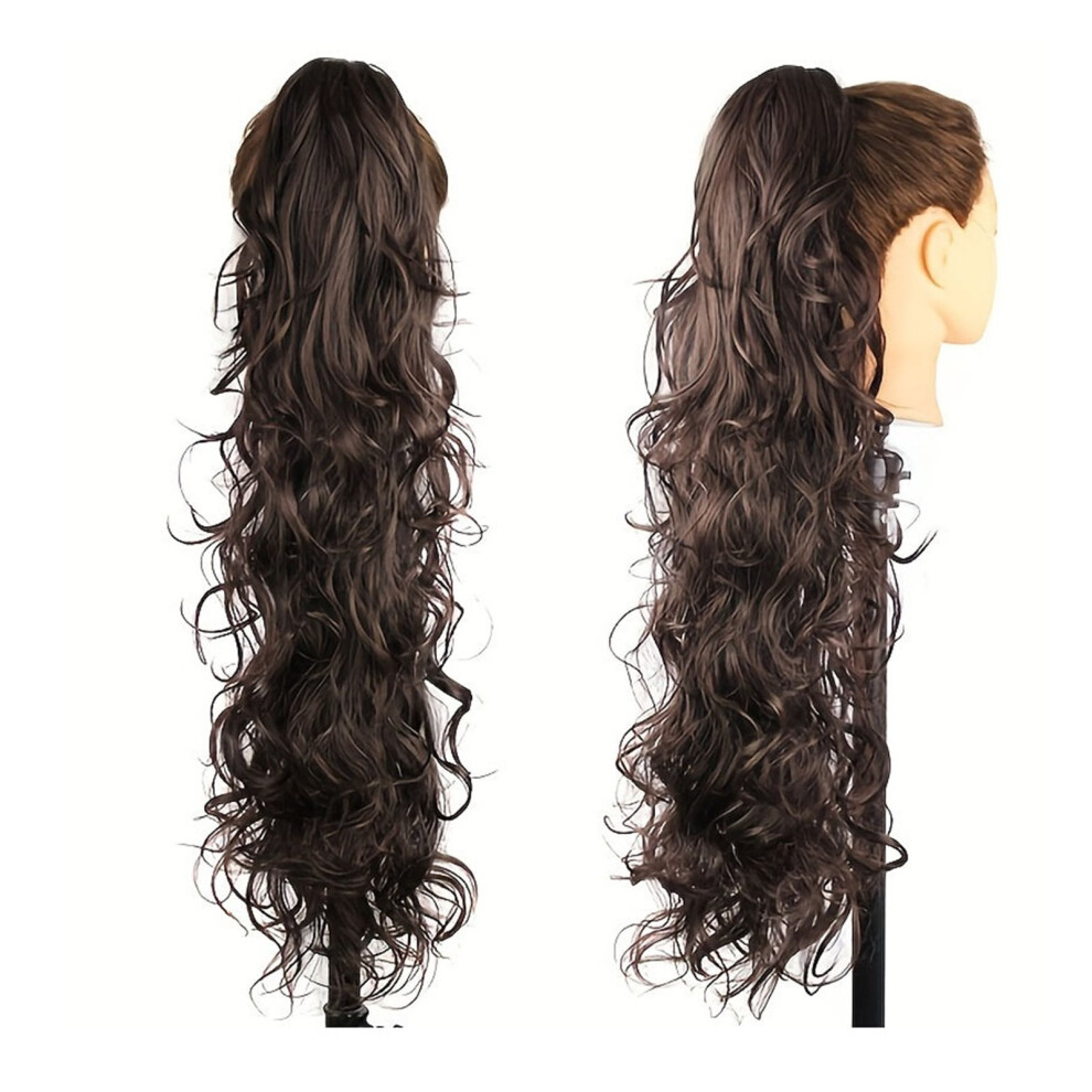 Unisex Claw Clip Ponytail Long Curly Wavy Pony Tails Hair Extensions Synthetic Horse Tail Hairpiece
