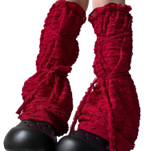 Summers Pleated Mesh Leg Sleeves Ballet Styles Leg Warmers Bows Long Leg Socks Fashion Leg Sleeve Streetwear