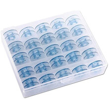 25 x Blue Bobbins for Pfaff Sewing Machines in Practical Box, Bobbins for Pfaff