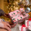 Rotes Oldtimer-Weihnachtsgeschenkpapier, rosa, 4 Blatt 3