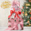 Rotes Oldtimer-Weihnachtsgeschenkpapier, rosa, 4 Blatt 4