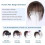 Fascia per capelli con cristalli e frangia liscia in capelli umani. 5