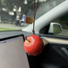 Pendentif de Noël en forme de pomme, breloque rouge pour voiture