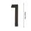 Placas numéricas em acrílico 3D de 0x2x1 polegadas para decoração de casa, porta e parede, pretas, 1 unidade. 2