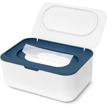 Porta fogli per asciugatrice con coperchio, cestino portaoggetti blu