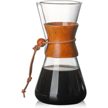 Heat-Resistant Glass Coffee Pot with Stainless Steel Drip Filter – Reusable, Durable, Compatible with Standard Drippers