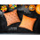Μαξιλαροθήκες για φαντάσματα Halloween 20x20 σετ 2 τεμαχίων από πορτοκαλί ψεύτικη γούνα 5