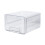 Clear Stackable Fridge Organizer Bin with Lid and Drain Tray 3