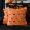 Μαξιλαροθήκες για φαντάσματα Halloween 20x20 σετ 2 τεμαχίων από πορτοκαλί ψεύτικη γούνα 1