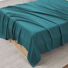 Breathable Brushed Microfiber Sheet Full Size, Smooth Silky Texture for Restful Nights, Green Color