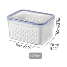 Boîte de conservation pour fruits et légumes, passoire à double compartiment, compatible micro-ondes et congélateur, emballage fraîcheur