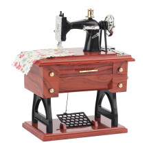 Sewing Machine Style Mechanical Music Box – Eco-Friendly, No Batteries Required