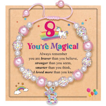Birthday Gifts for 3-12 Year Old Unicorn Bracelet, Christmas Gifts for Daughter/Granddaughter/Niece