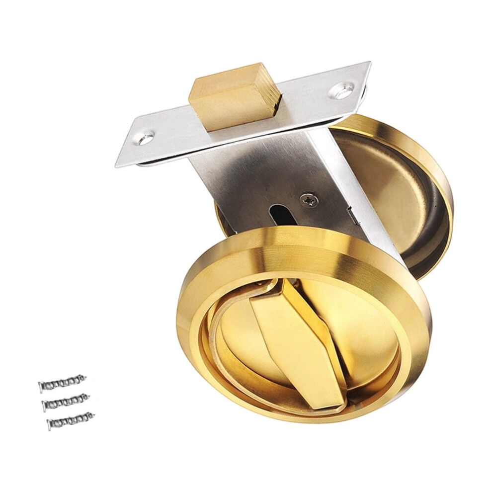 Stainless Steel Round Recessed Door Lock Rustproof Invisible Sliding Door Handle Lock Pull Rings Handle Hardware Enduring 9425574195081