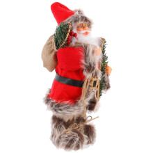 Poupée Père Noël en tissu rouge, décoration classique, ambiance festive, 1 pièce