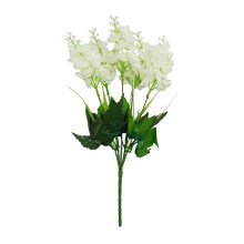 Konstgjord eukalyptuskrans och blåregn/hyacintbuketter – Konstgjorda blommor för vas, hem, trädgård, hotell, bröllopsdekor – Kompatibel med