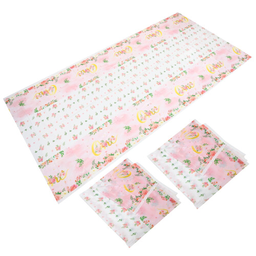 Nappe vichy rouge pour anniversaire (3 pièces)