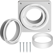 Kit de raccordement pour conduit de sécheuse avec système de connexion rapide et verrouillage par rotation, conduit de 4 po, plaque murale de 7 po