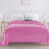 Ensfarget fleece-teppe 137 x 182 cm 1